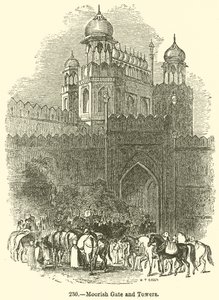 Moorish Gate and Towers by English School